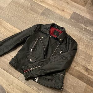 NEVER WORN love tree leather jacket size M